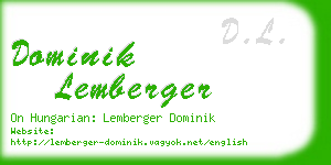dominik lemberger business card